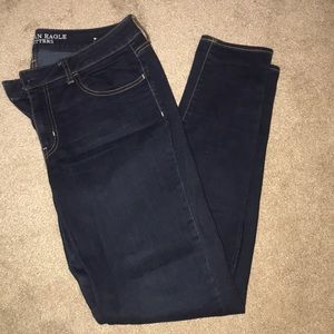 american eagle size 12 long dark wash jegging